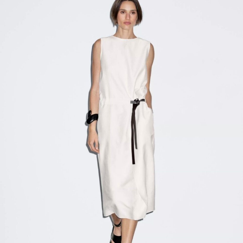 Midi dress with belt size XS-S